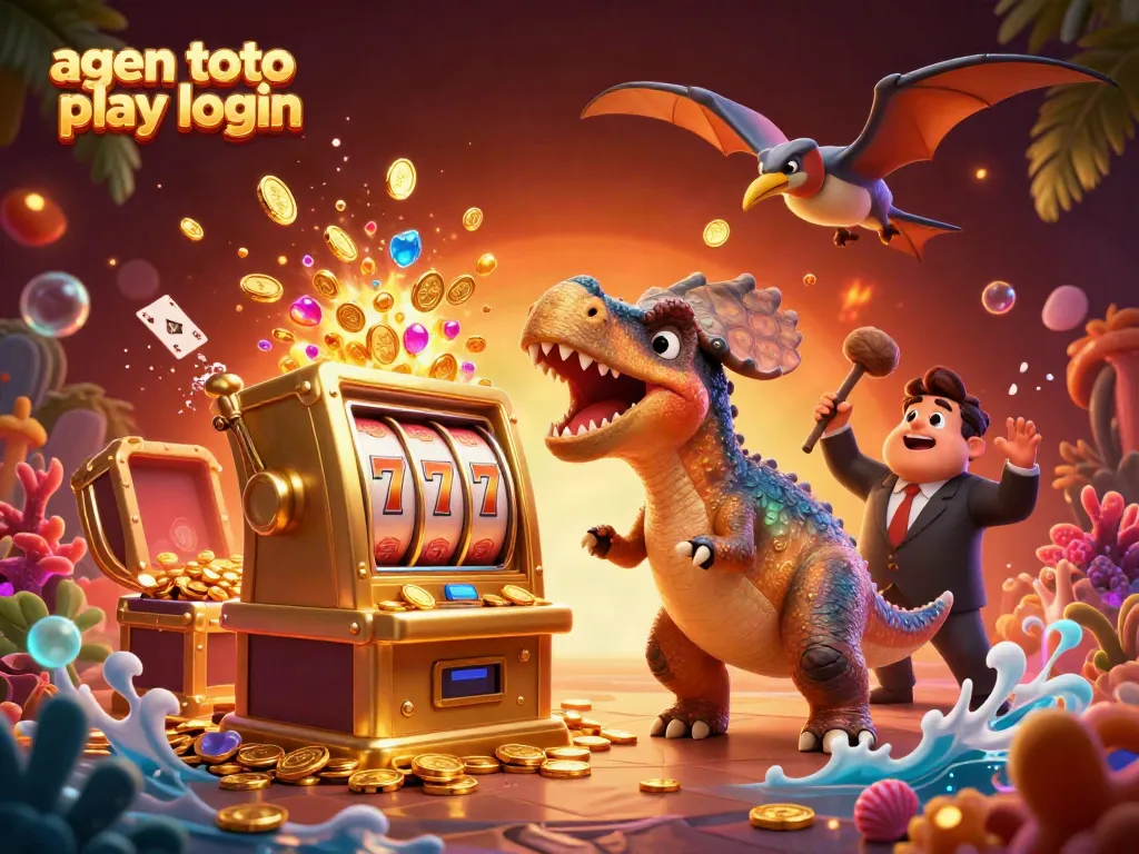 Experience the excitement with agen toto play login as a dinosaur theme meets casino splendor!