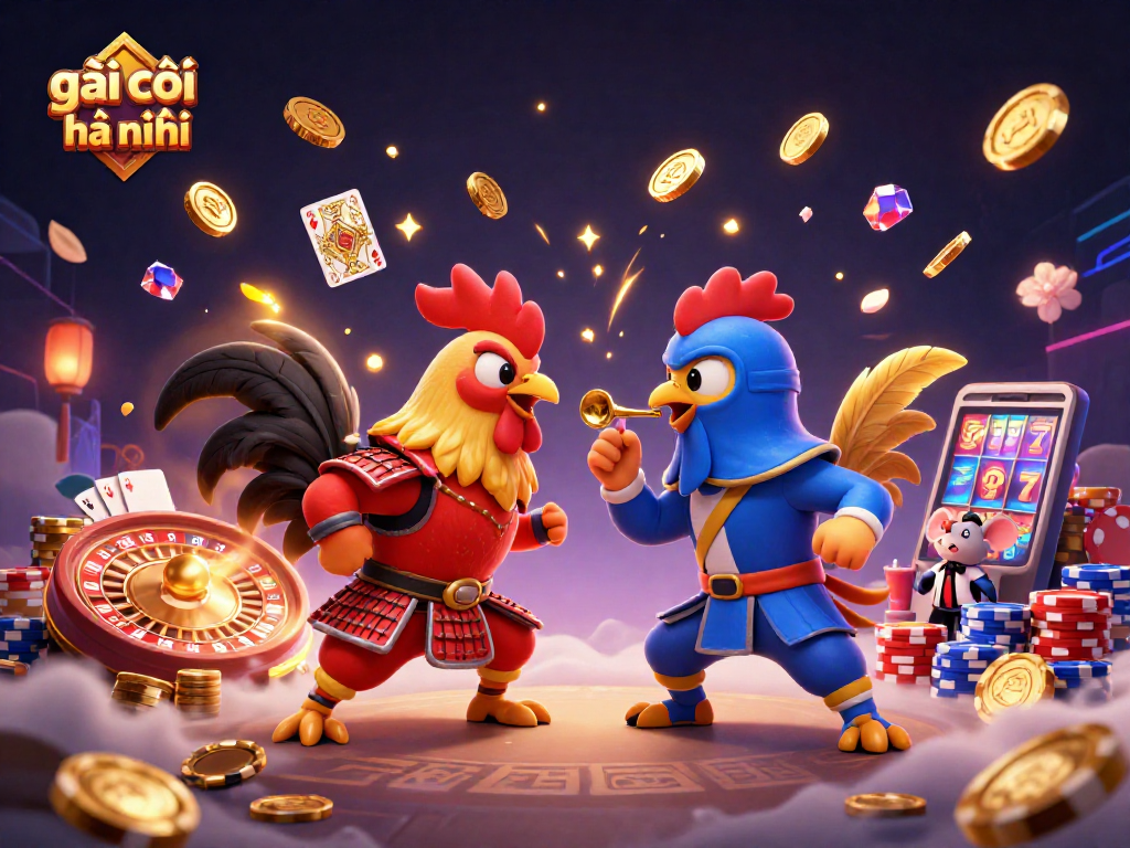 Engage with exciting gambling fun through a vibrant scene of fighting roosters in gái gọi hà nội.