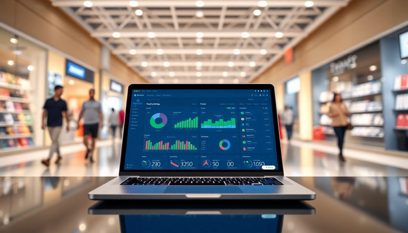 Enhance business insights with advanced people counting software showcased on a modern laptop.