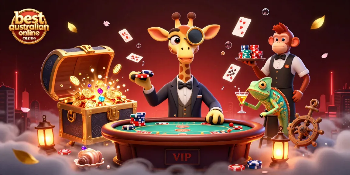Experience thrilling excitement at the best australian online casino with vibrant characters and dynamic gaming elements.