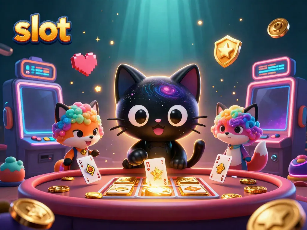 Menghadirkan kesempatan menang slot dengan kucing hitam berbintang dan rubah nebula di kasino kosmik.