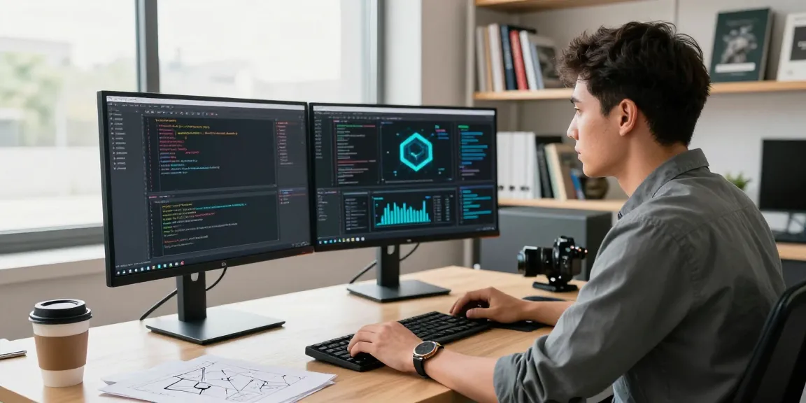Dynamic workspace showcasing acrossprotocol blockchain development, highlighting coding environment and design tools.
