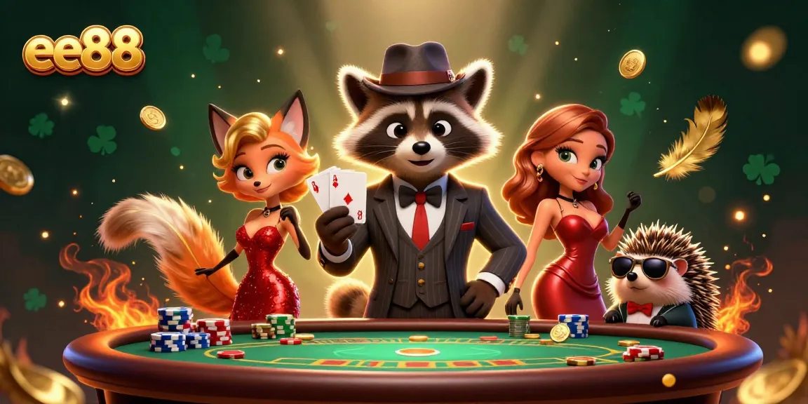 ee88 invites players to experience the thrill of poker with vibrant characters and rich casino elements.