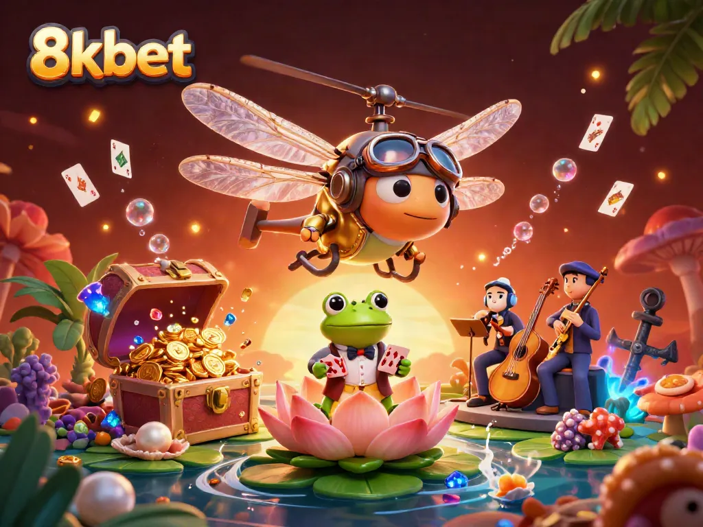 Experience the vibrant world of 8xbet with thrilling casino action from the dragonfly pilot and frog croupier
