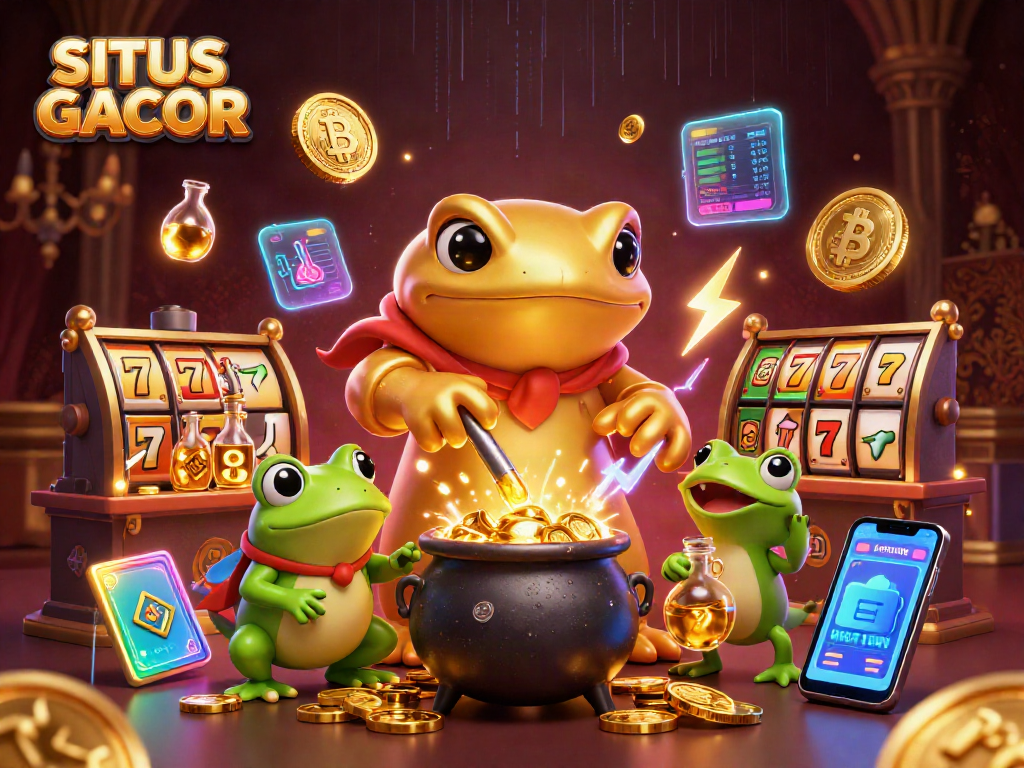 Experience thrilling gameplay at SITUS GACOR with golden coins and dynamic slot machines.