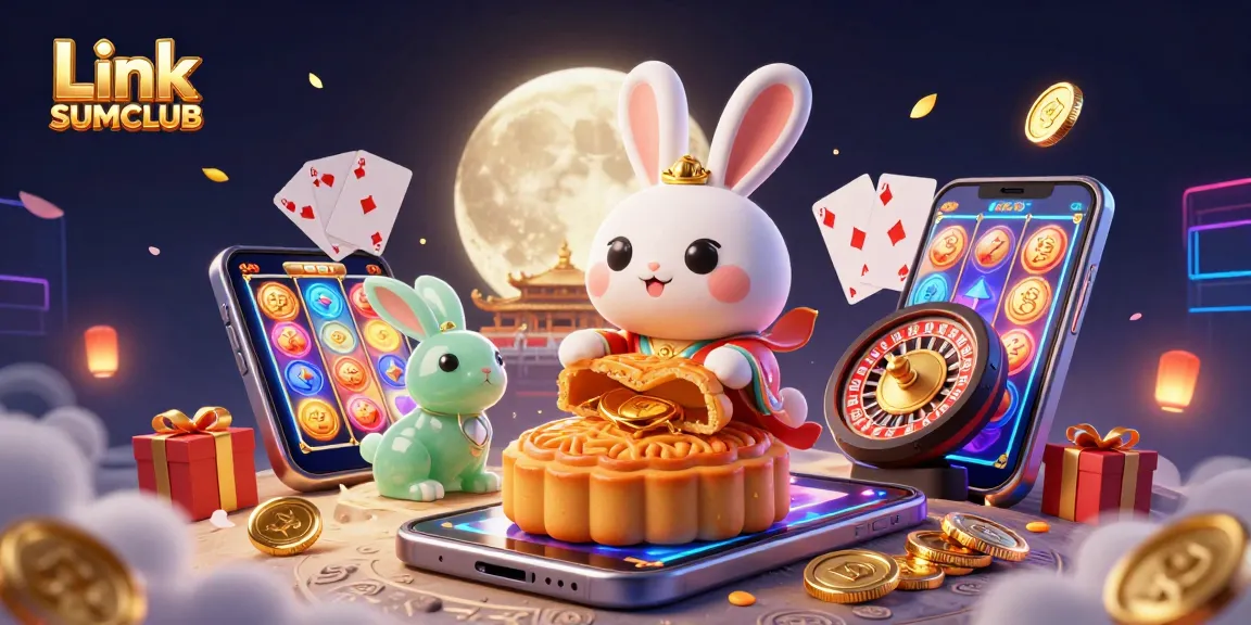 Experience thrilling gameplay at Link SUMCLUB with exciting slot games and golden mooncake treasures!