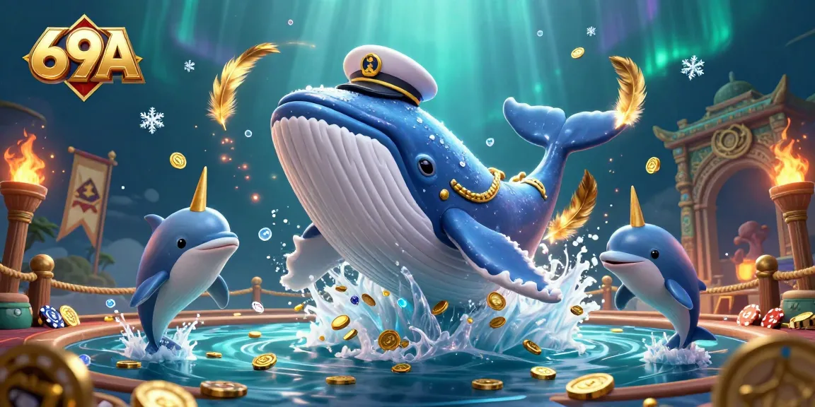 Aumente suas chances com 69A em uma cena de cassino vibrante com animais marinhos e emoção.