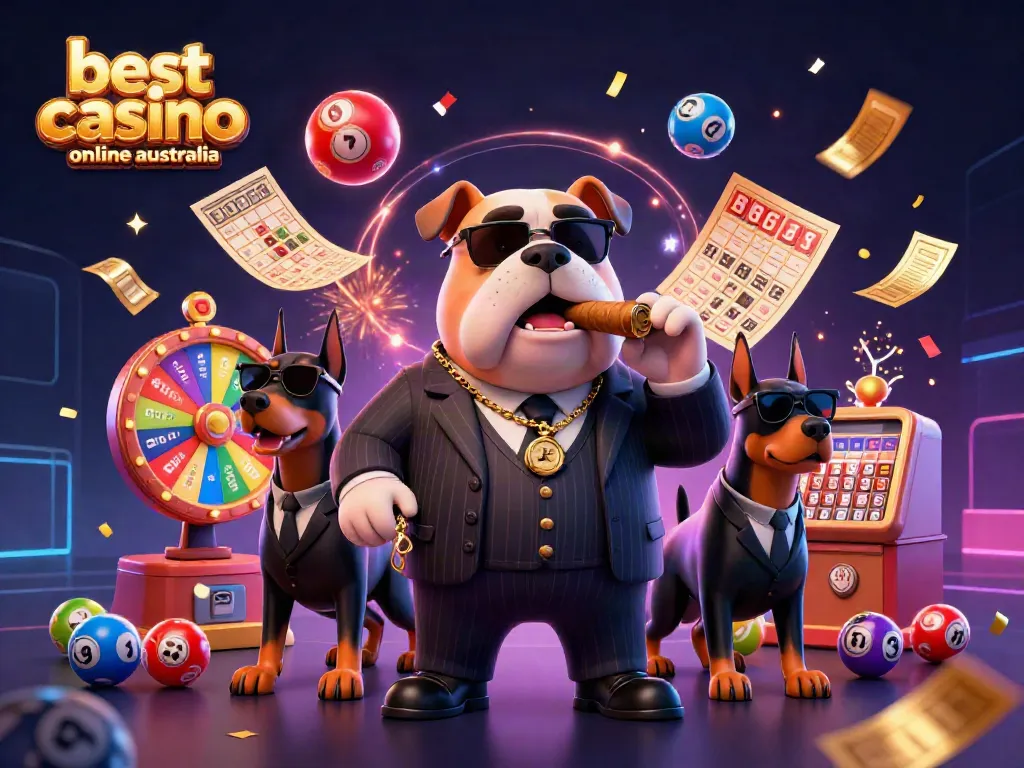 Engaging scene with the best casino online Australia characters, featuring vibrant casino elements.