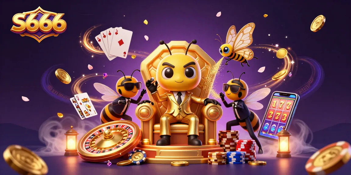 Win big at S666 with a cartoon mob boss amidst sparkling jackpots and casino thrill.