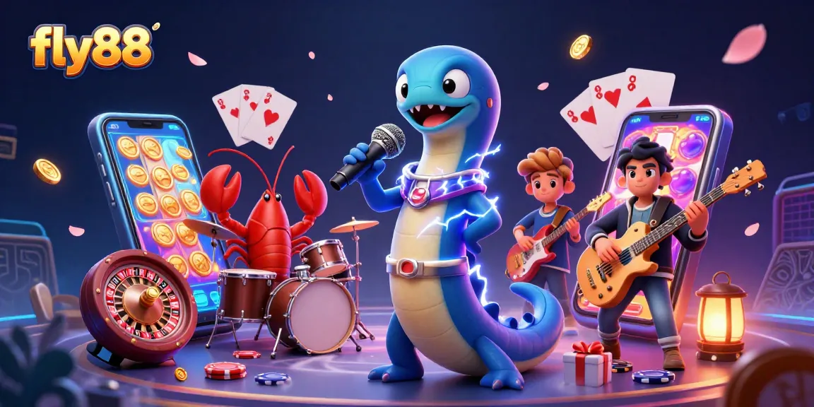Experience thrilling gameplay at fly88 with an electrifying underwater casino performance by vibrant sea creatures.