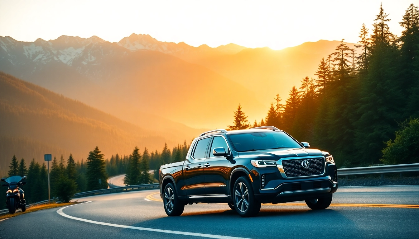 Experience premium car service vancouver to whistler in a luxurious SUV on a scenic highway.