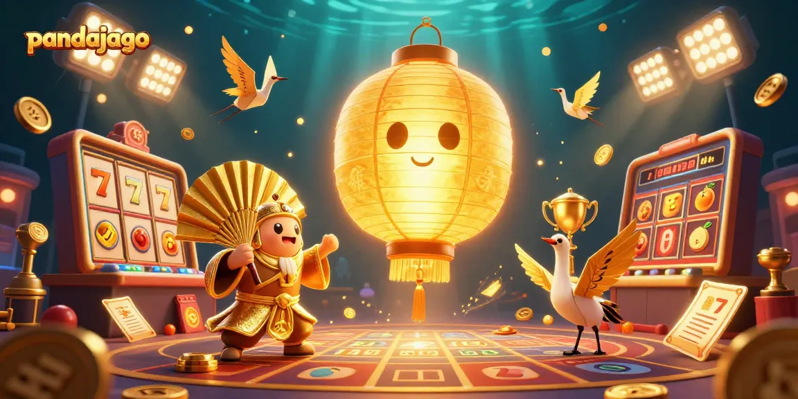 Pandajago menyajikan slot jackpot dengan karakter berwarna emas dan simbol keberuntungan yang dinamis.