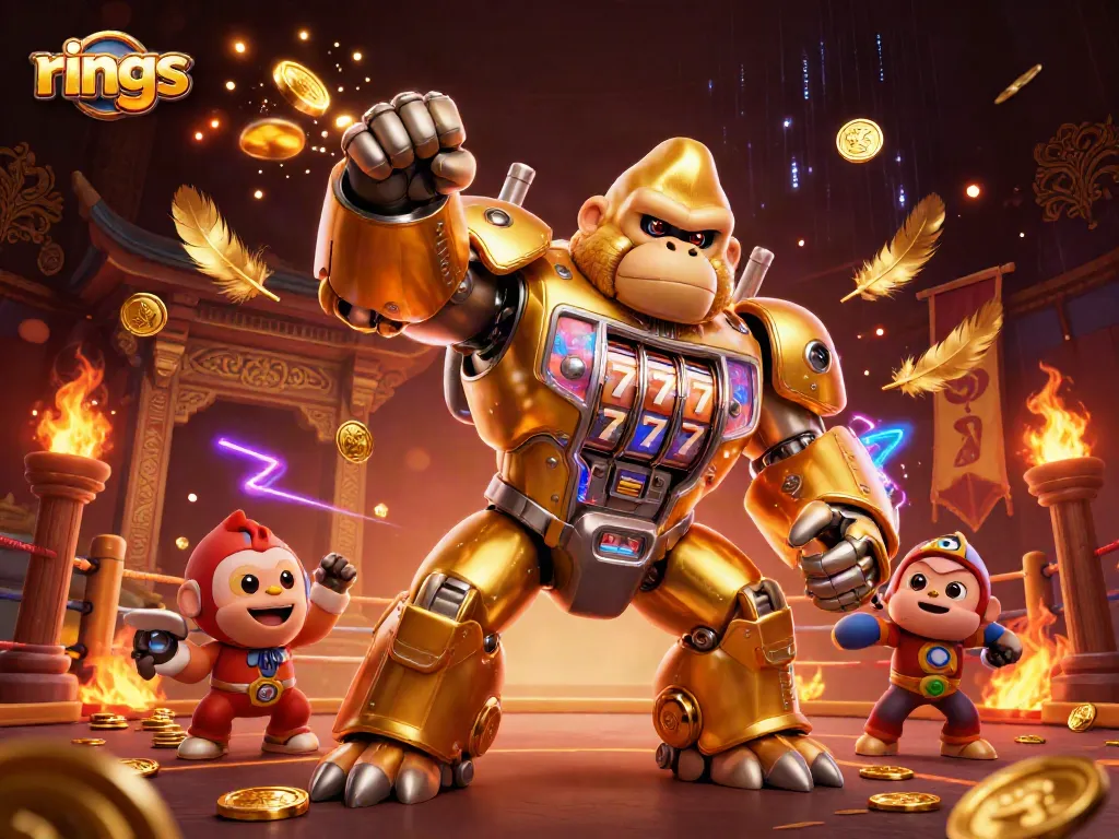 Engage with thrilling rings dynamics in a captivating scene of animated casino excitement.