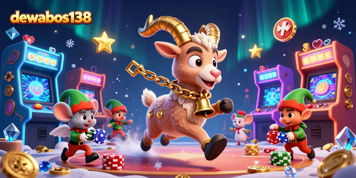 Join the fun at dewabos138 as Krampus and elves create a chaotic casino atmosphere!