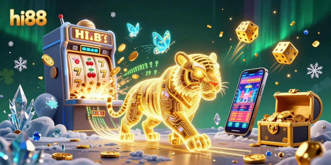 Experience the thrill of hi88 with a dazzling jackpot scene featuring vibrant casino elements.