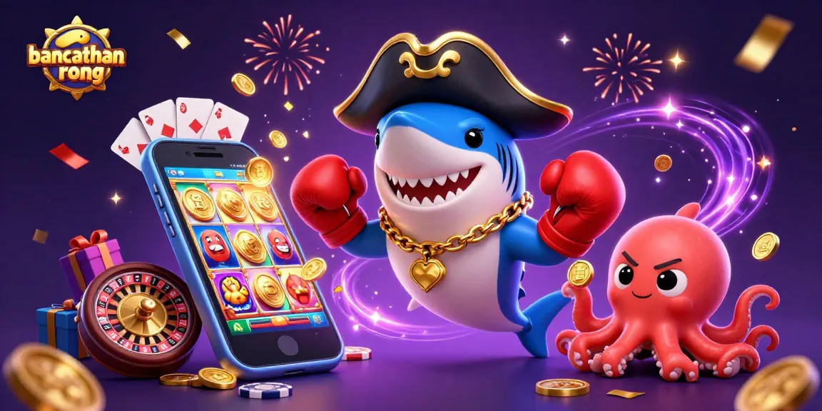 Spin colorful slots with bancathanrong’s cartoon pirate shark and friends winning big!