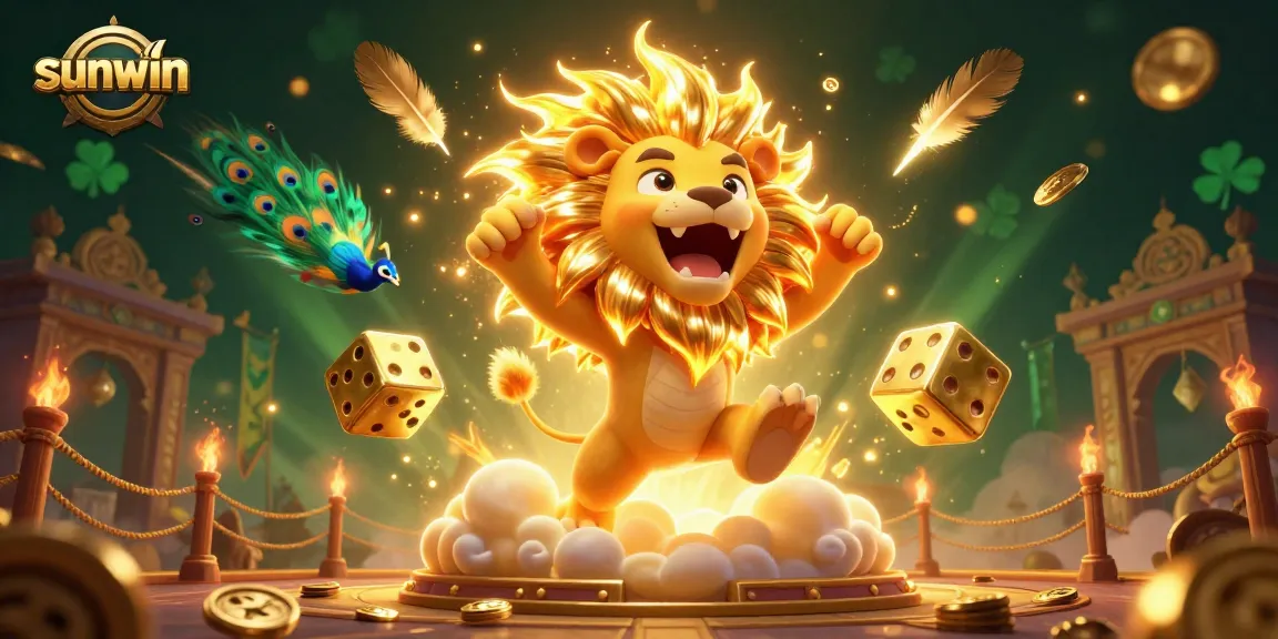 Experience thrilling action with sunwin's dynamic lion symbol in a vibrant gaming scene.