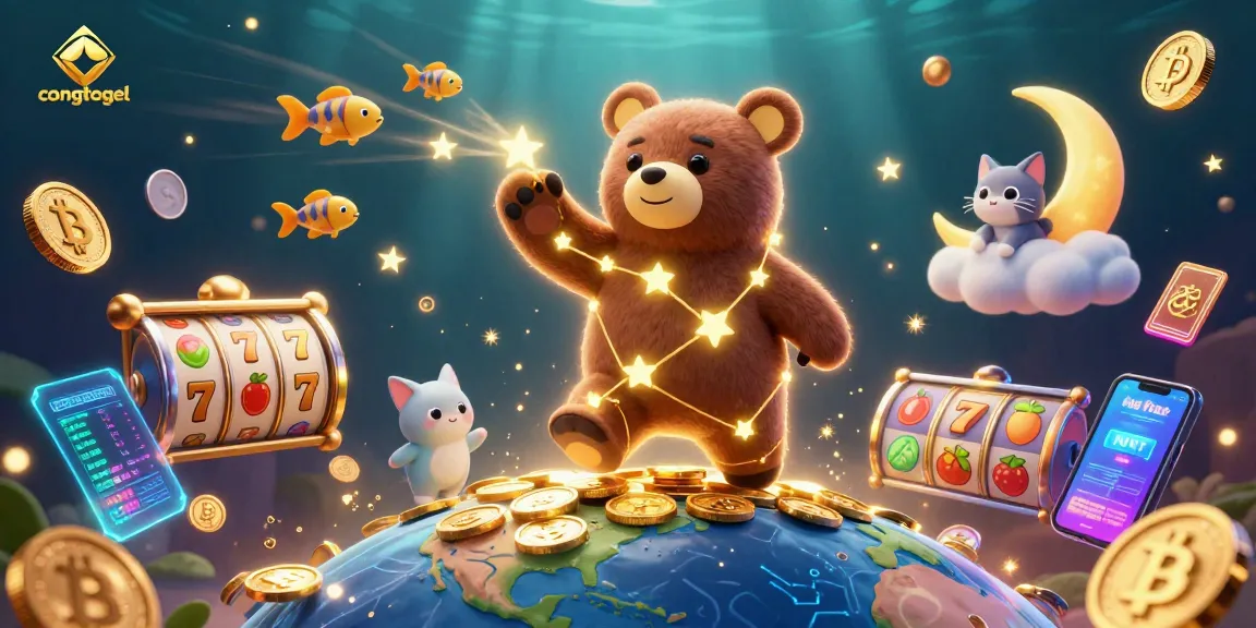 Engage with congtogel strategies while witnessing a magical scene of gaming elements.