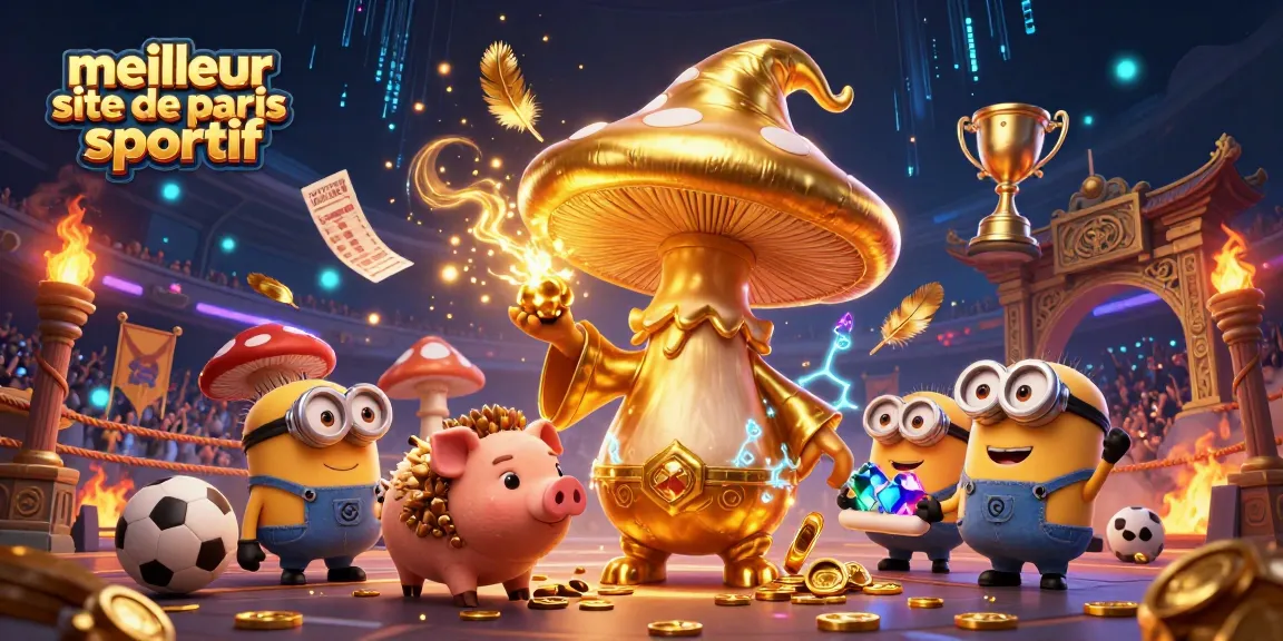 Pariez sur le meilleur site de paris sportif avec ce magicien en champignon, un cochon truffier et des minions!