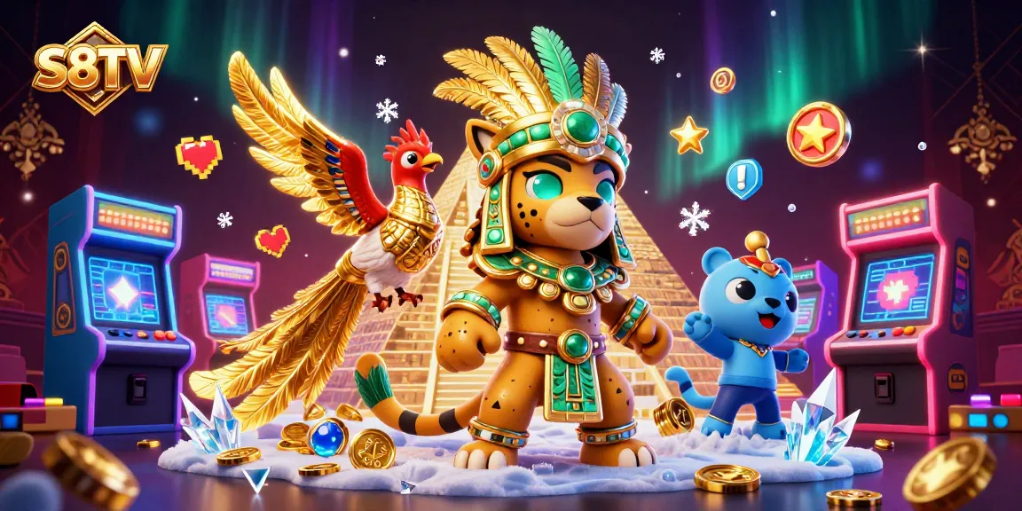 S8TV offers a captivating gambling experience with interactive cartoon characters and arcade elements.