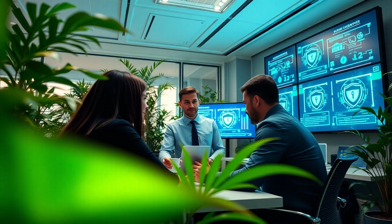 Understand iasme cyber essentials through a professional cybersecurity team actively discussing protocols.
