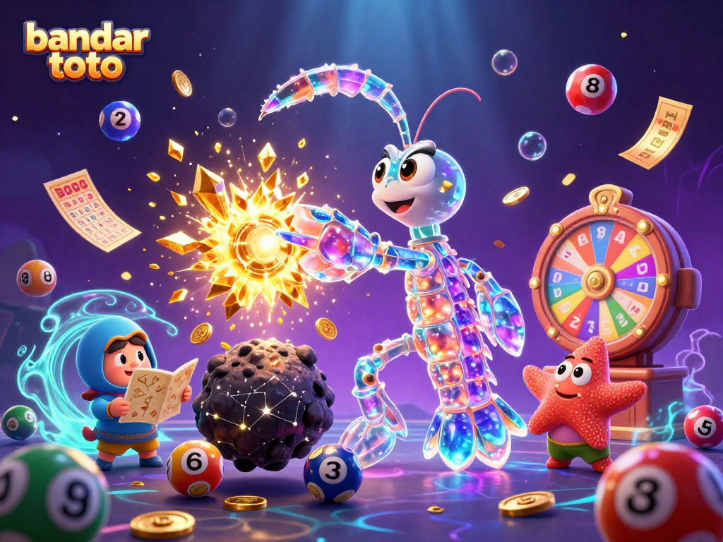 Engage in thrilling gameplay at bandar toto, where vibrant lottery balls and prizes create excitement.