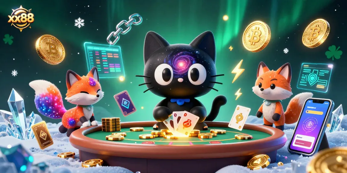 Experience thrilling gaming with xx88's vibrant cosmic casino, featuring unique characters and crypto elements.