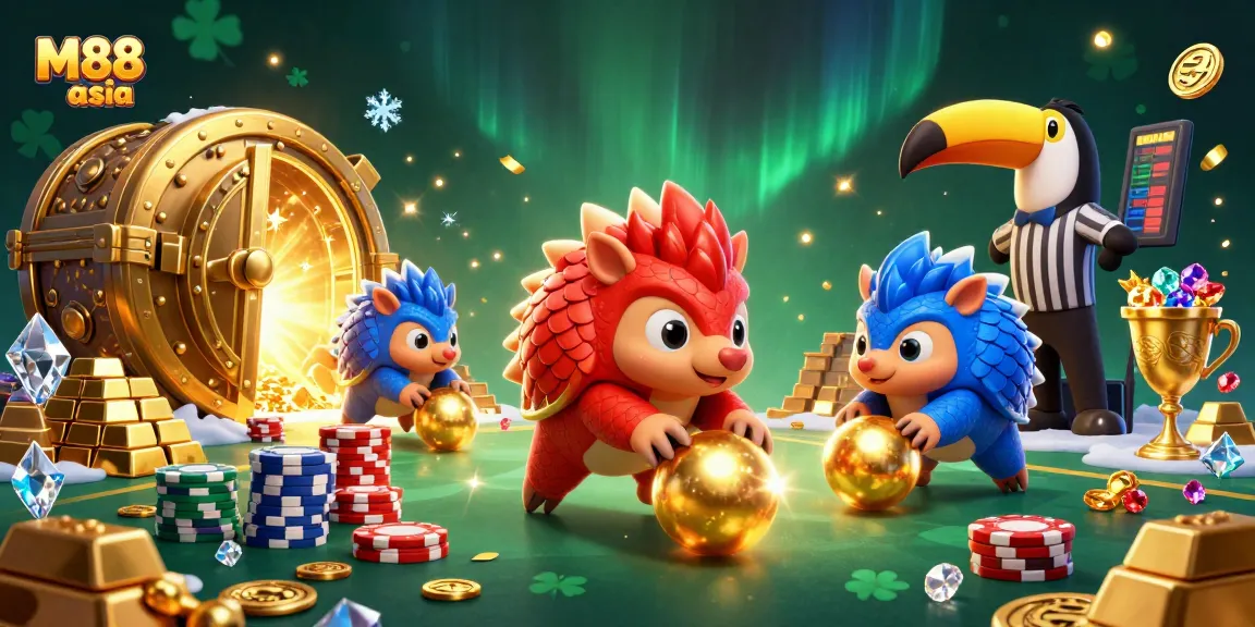 Experience thrilling gameplay at M88 asia with rival pangolins and dynamic casino elements.