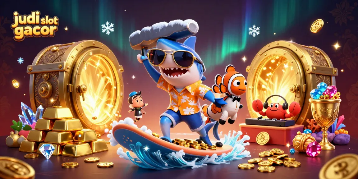 Memenangkan judi slot gacor dengan karakter unik yang bersenang-senang di lautan koin emas.