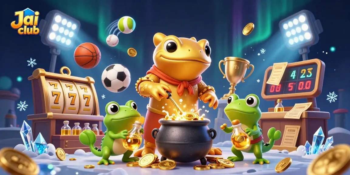 Experience Jai club action as the giant golden salamander transforms metals into gold coins amidst vibrant gambling elements.