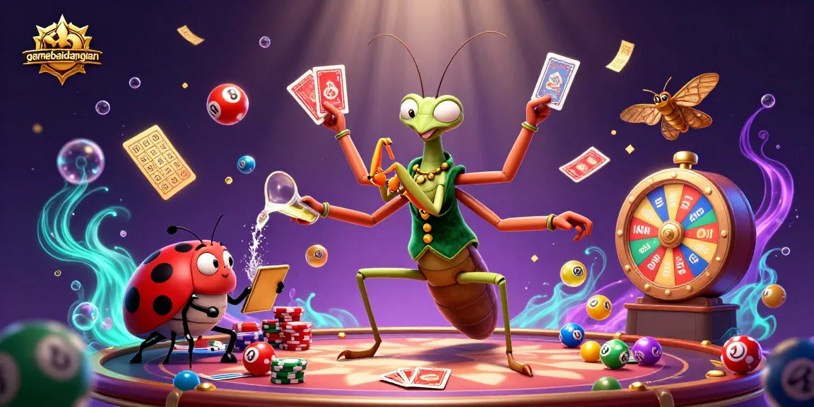 Experience the excitement of gamebaidangian with vibrant elements, gameplay visuals, and creative characters.