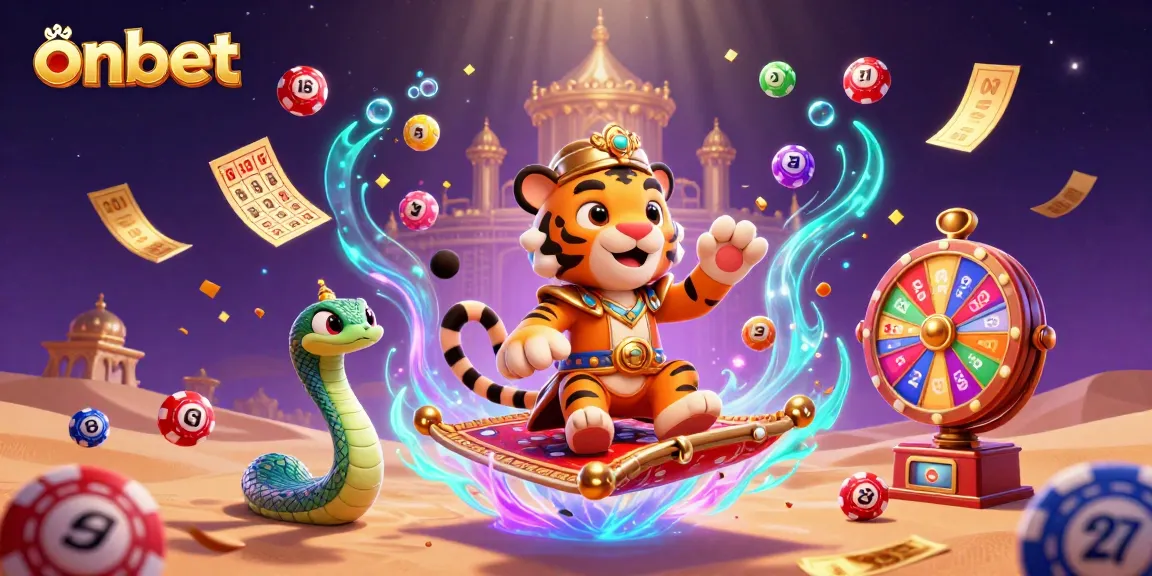 Experience the magic of onbet with a vibrant 3D casino illustration showcasing excitement and luxury.