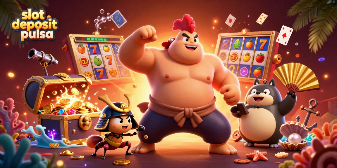 Mainkan slot deposit pulsa dengan karakter unik dalam ilustrasi 3D yang meriah