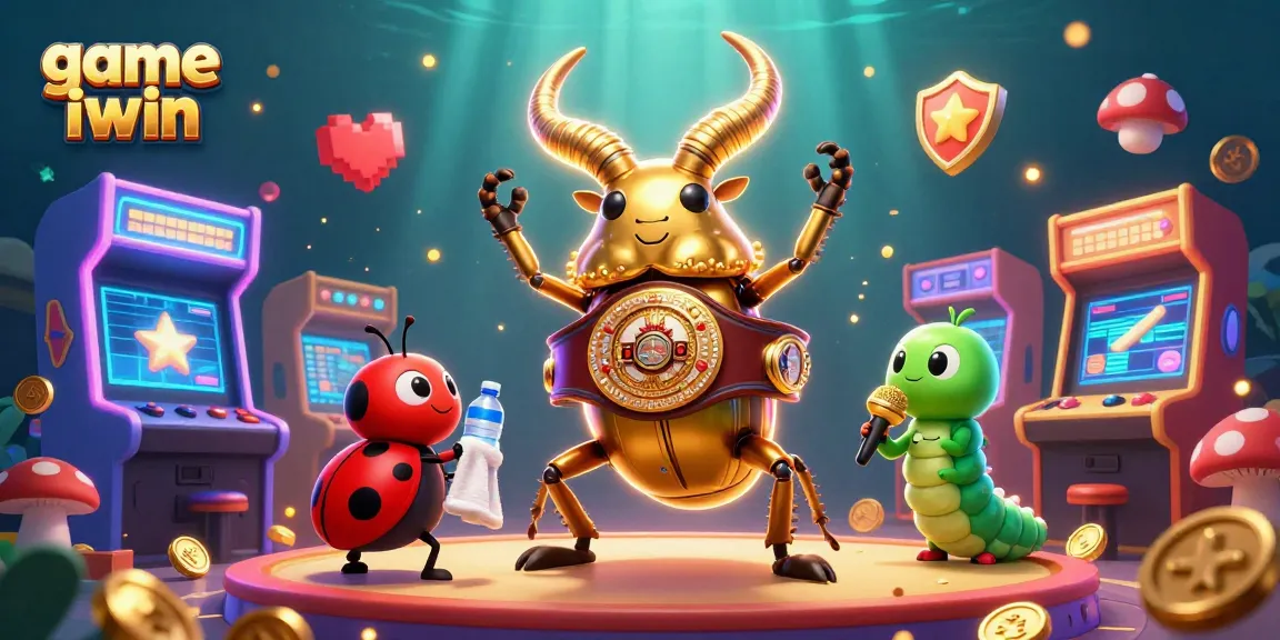 Engage in the game iwin with vibrant characters battling on a dynamic arcade-themed stage.