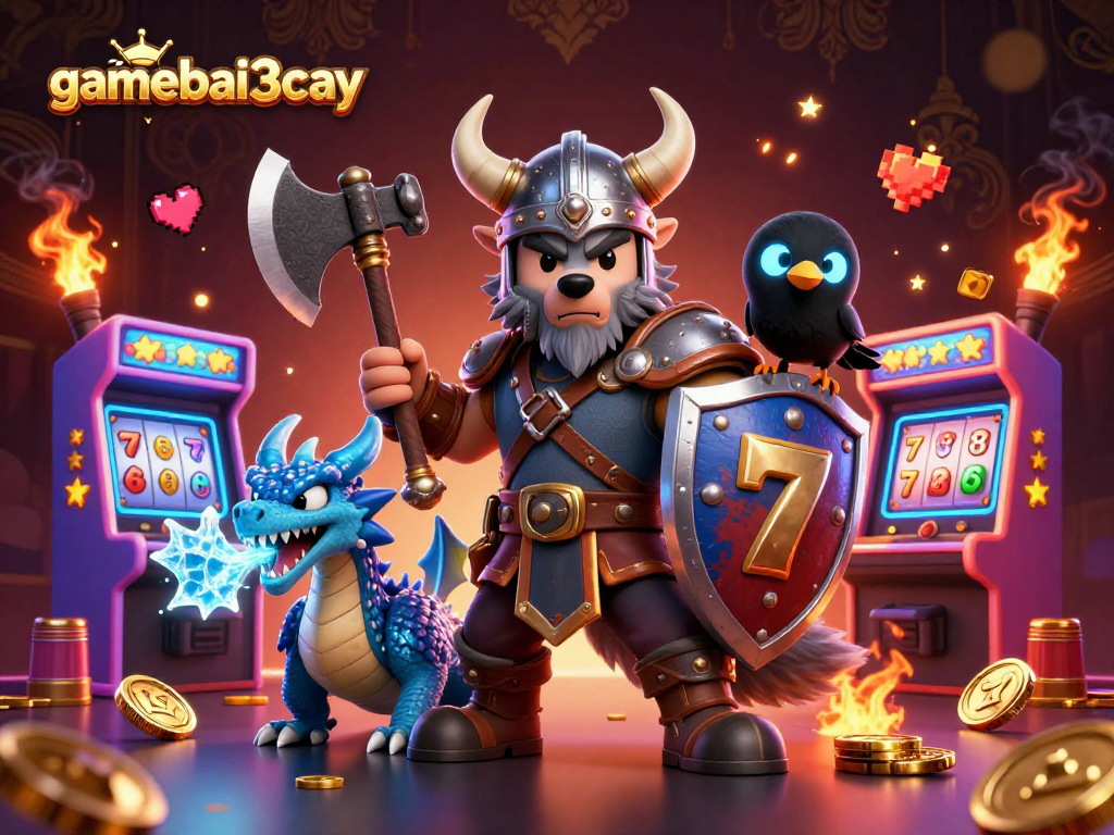 Engage with gamebai3cay's exhilarating slot experience featuring dynamic 3D characters and rich gaming elements.