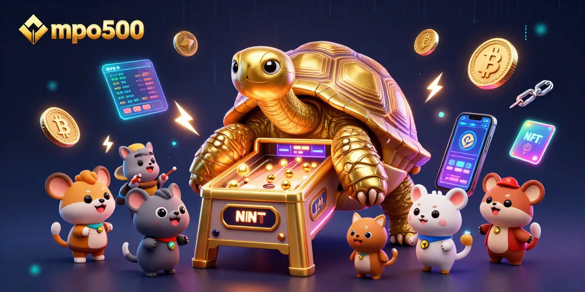 Engage with mpo500 on thrilling gambling adventures showcasing a golden tortoise pinball machine.