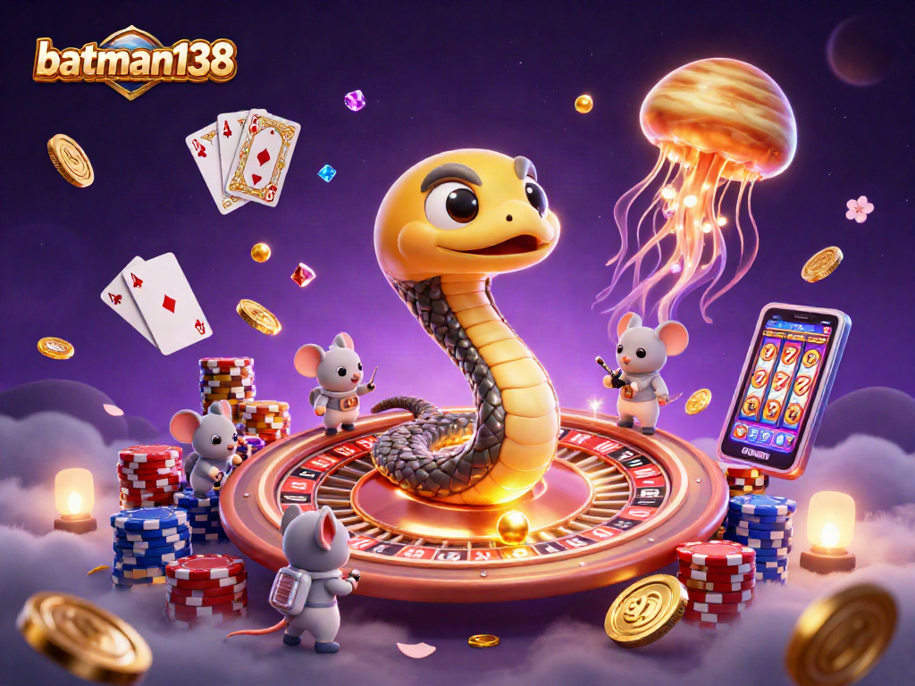 Batman138 menarik perhatian dengan ilustrasi kasino 3D menakjubkan, menampilkan taruhan di roda roulette.