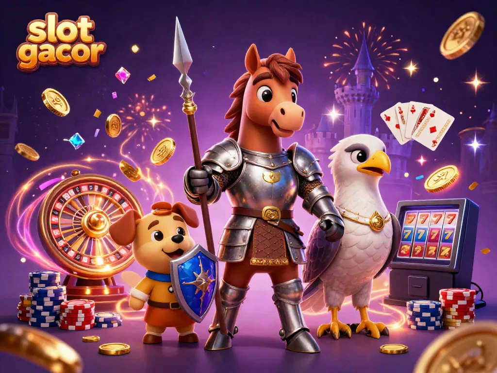 Menangkan permainan slot gacor dengan koin emas berkilau dan gambar slot yang menarik.