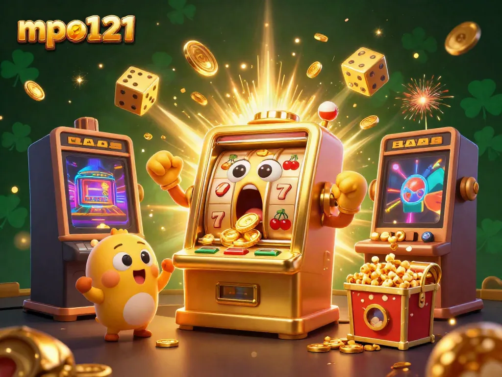 Catch the excitement with mpo1221 as golden slot machines hit jackpots and coins rain down!