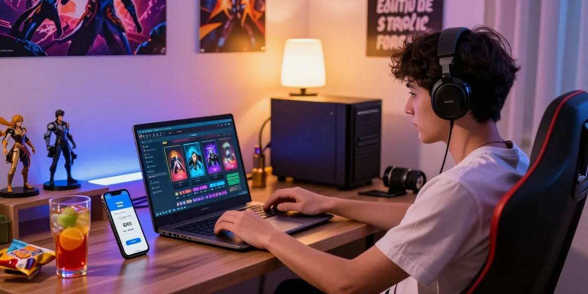Engaging online gaming setup showing slot deposit qris interaction during a gaming session.