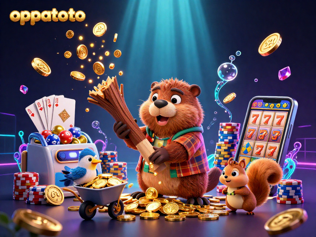 Enjoy exciting opportunities with OPPATOTO as a beaver character reveals treasure-filled lottery games.