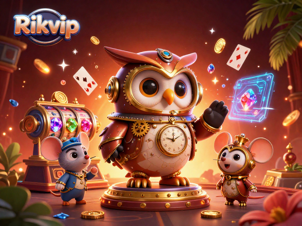 Engage with the dynamic casino scene featuring Rikvip and exciting slot elements for immersive online gaming experiences.